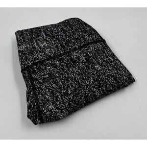 Lululemon Women's 8 Wunder Under Crop Luon Jacquard Black White 21" Leggings